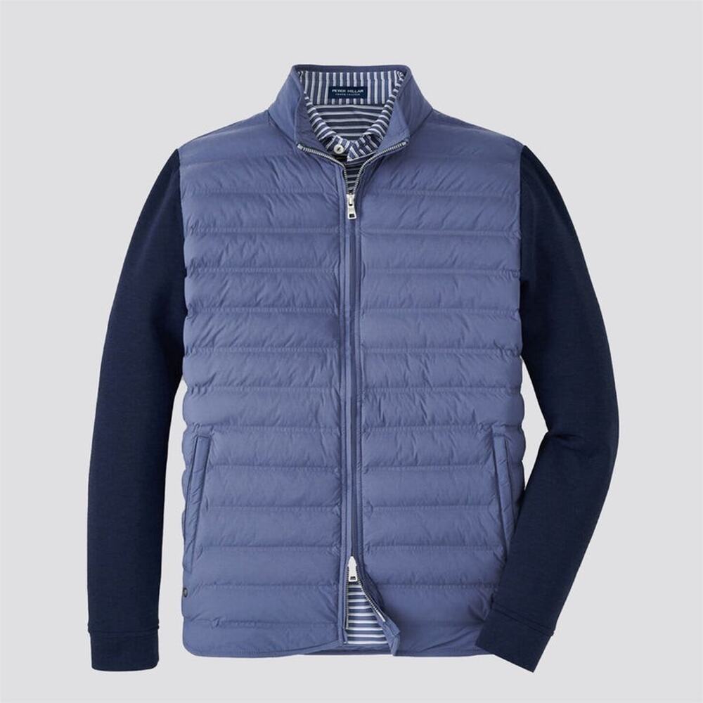 Peter Millar L Winsome Hybrid Lightweigh Cardigan Nebula Blue MF25XZ17 $325
